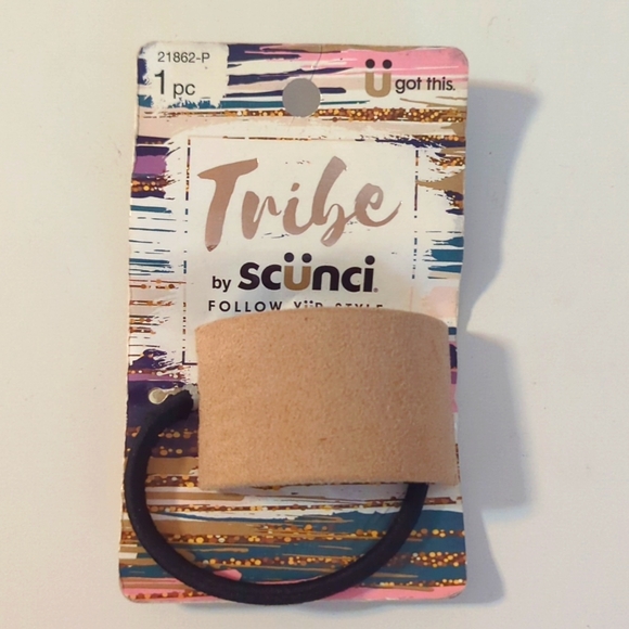 SCUNCI TRIBE SUEDE HAIR TIE - Picture 1 of 4